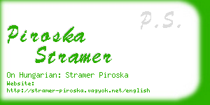 piroska stramer business card